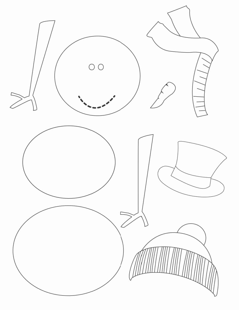 free printable snowman crafts for kids